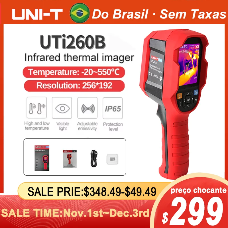 UNI-T UTi260B Infrared Thermal Imager 256 x192 Industrial Handheld Testing Thermometer For Repaire Floor Heating Thermal Camera