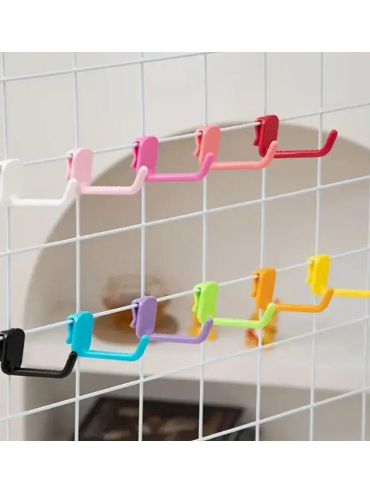10-50PCS Supermarkt Plankhaken Plastic Sieraden Snack Speelgoed Sokken Draadgaas Plank Muur Display Haak Multifunctioneel opslaghulpmiddel