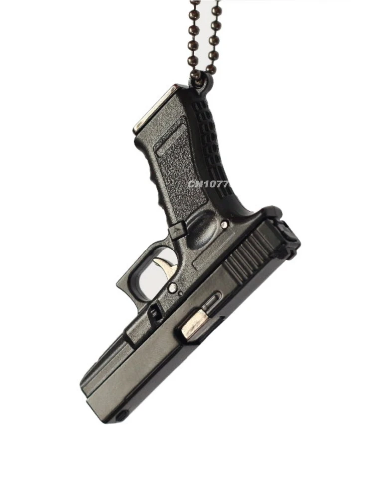 1:3 Alloy Mini G34 Pistol Model Keychain Pendant Detachable Fake Toy Gun For PUBG Weapon Adult Children Christmas Gift 2024 New