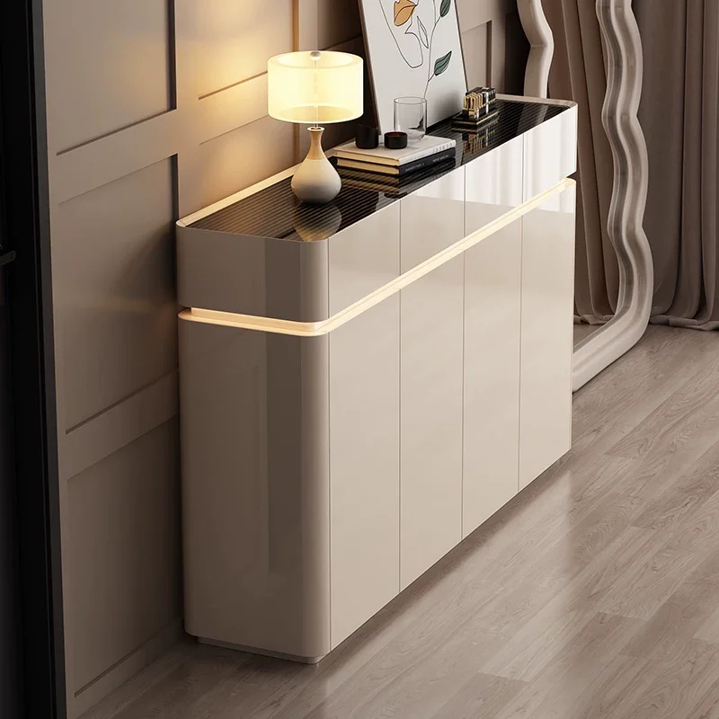 Entrance Hallway Shoe Cabinet Storage Minimalist Apartments Wooden Shoe Shelf Corner Entrance Organizador De Zapatos Furniture
