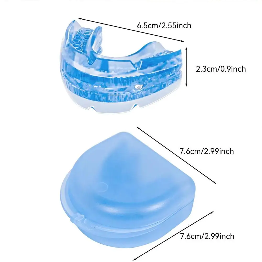 코골이 방지 마우스 가드, 조정 가능한 마우스피스, 야간 시간 치아 마우스 가드 및 수면 물린 가드, 브룩시즘 및 코골이 중지
