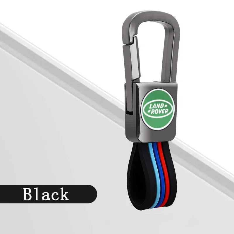 Car Keychain Rubber Strip Buckle for Land Rover Discovery Sport Defender L322 Freelander Range Rover Evoque Key Accessories