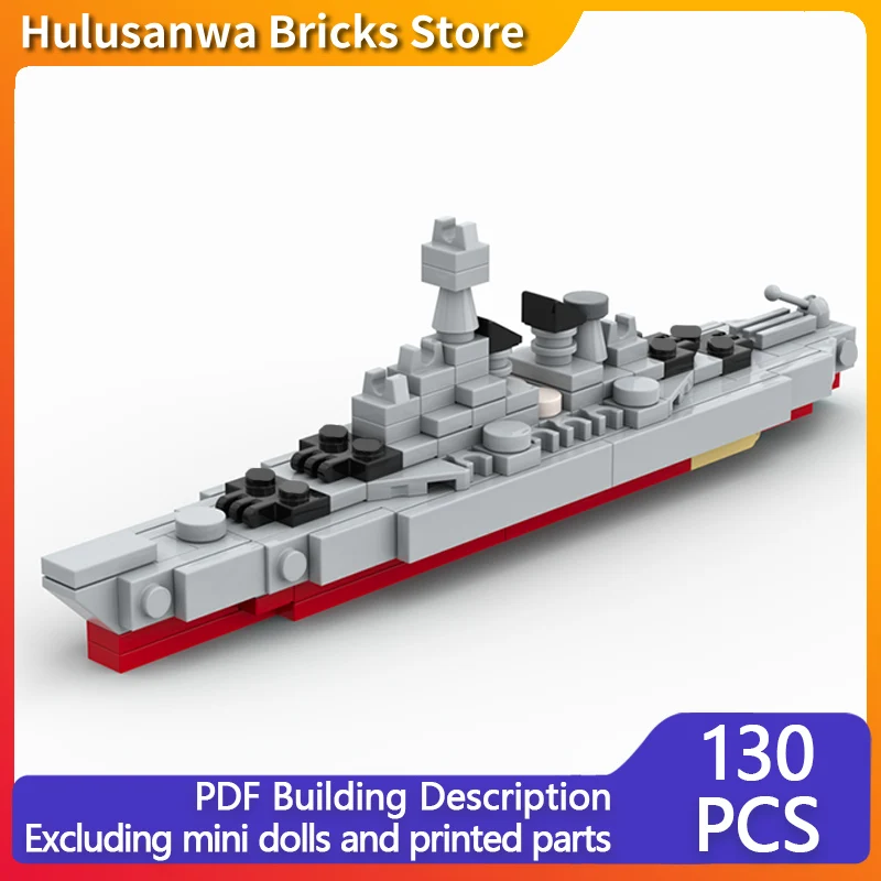 

USS Montana Battleship Model MOC Building Bricks War Equipment Modular Technology Gifts Holiday Assemble Children Toys Suit