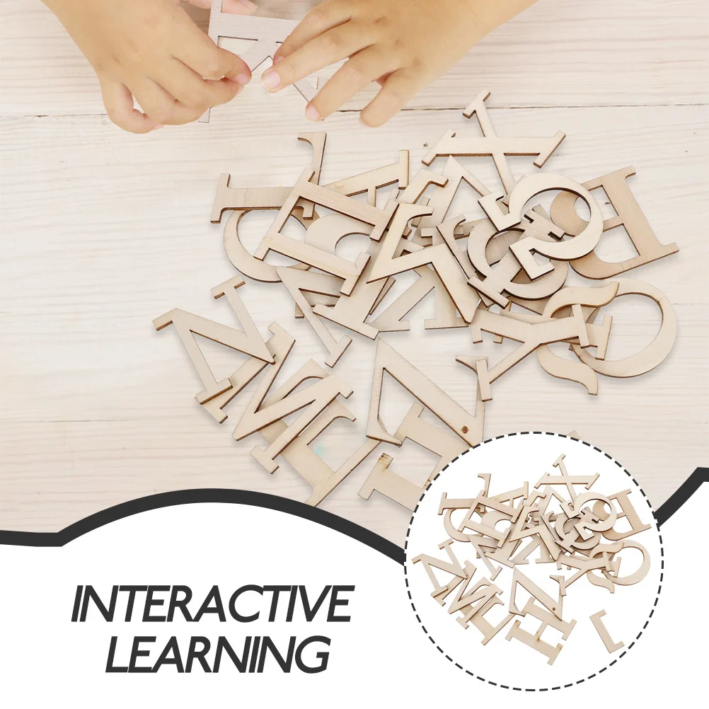 48 قطعة بلاط تعلم الحروف الأبجدية التعرف على الحروف الخشبية للأطفال الصغار ألعاب الكلمات بطاقات فلاش مونتيسوري التعليمية للأطفال