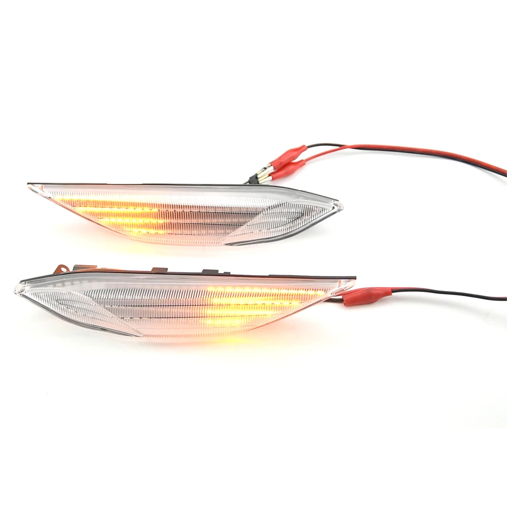 Car Indicator Turn Signal LED Dynamic Light 2Pcs For Porsche Cayenne 958 92A 2010-2014 Side Marker Amber Lamps Repeater Blinker