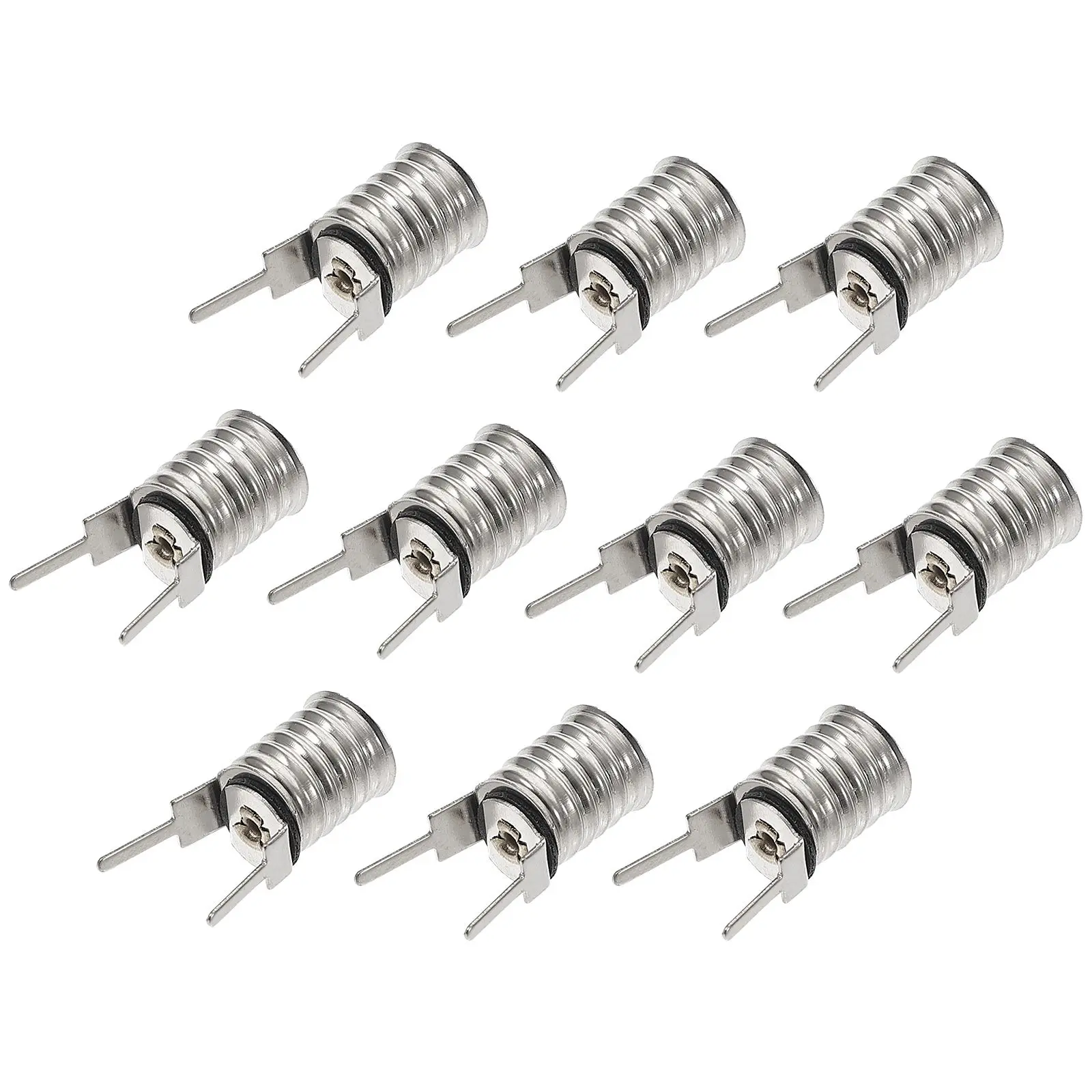 

10pcs Lamps Screw in Mount Light Socket Copper Nickel Plated Finish Retro Table Lamps Physics Labs Bulb Socket