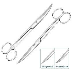 10cm/11.5cm/13cm/14cm/16 cm Animal Veterinary Vet Medical Stainless Steel Surgical Scissors Straight curved Tip Haircut Scissors