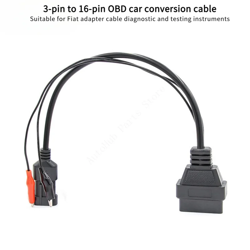 

Кабель преобразования 3PINTO16PINOBDCar подходит для тестера диагностического инструмента кабеля адаптера FiatFiat