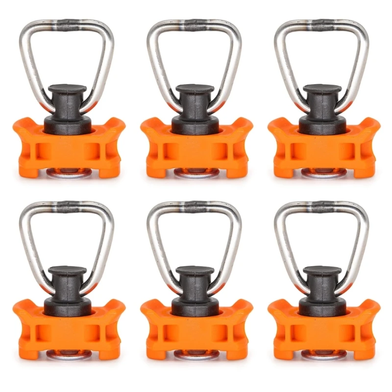 RV Boat Tie Down Anchor Single Stud Fitting L Track 1322LB Capacity with Stainless Steel Round Ring Hanging Hook Cargo Control view 3