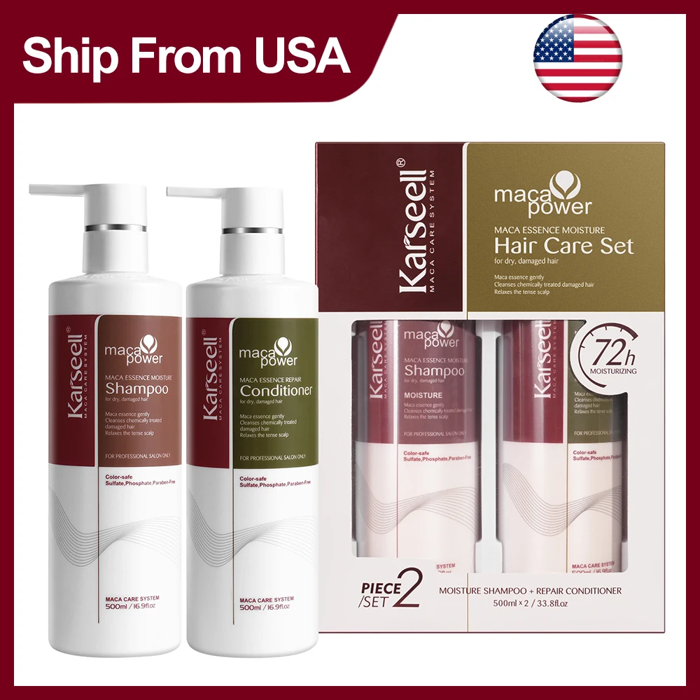 Set de cuidado capilar Karseell con tratamiento de colágeno, champú y acondicionador para cabello seco y dañado, para todo tipo de cabello