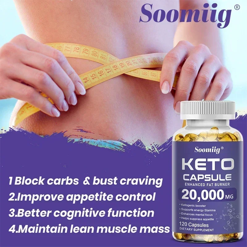 Weight Loss 100% Organic Keto Detox Capsules Flat Belly Deep Cleansing Detox Provides Energy Fat Burning Appetite Suppressant