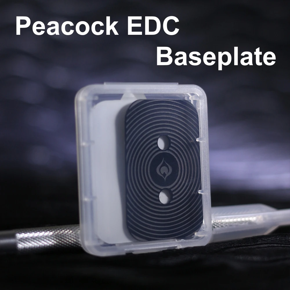 Peacock EDC Titanium Quicksand Baseplate DIY Accessories Unlimited Pushing Slider Fidget Slider Stress Relief Toy Original