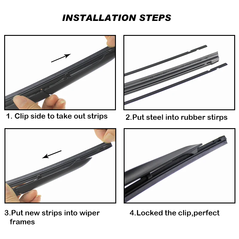 1pcs Windshield Car Wiper Blade Windscreen Insert Rubber Strip (Refill) 8mm Soft 14\