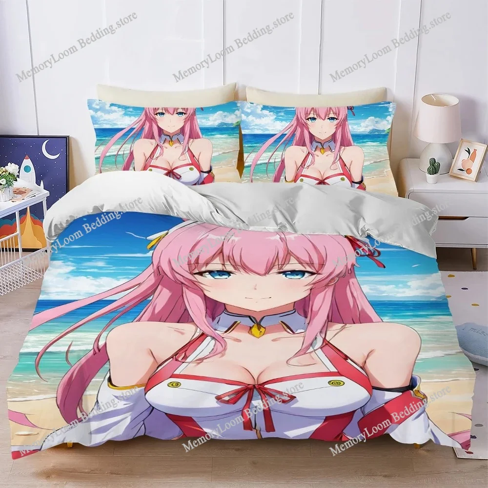 

D-Darling in the F-Franxx Zero Two Duvet Cover Set Bedding Soft Laundry Cotton Bed Four Seasons Student Dormitory Home Textile