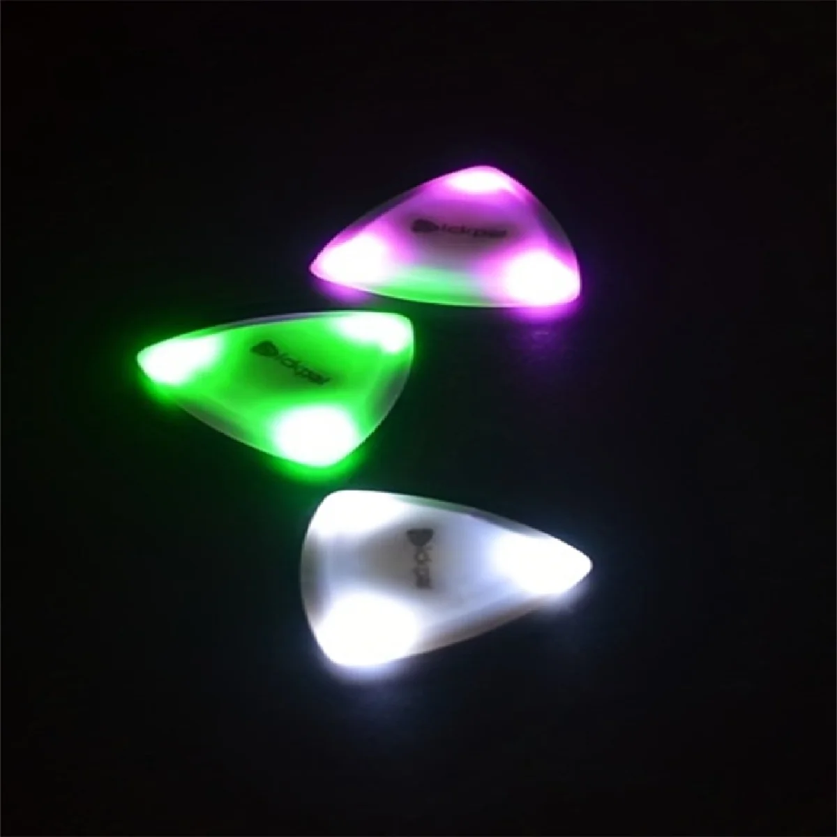 Miwayer LED Luminous Guitar Pick 1 pcs - ABS Electric Guitar Picks With Three-Color Light Options (White/Green/Purple)