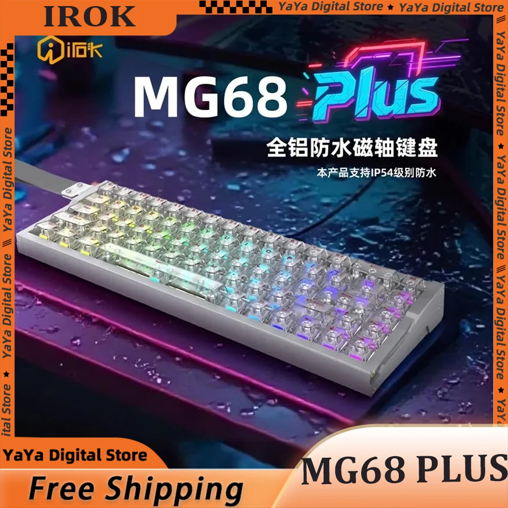 

Irok MG68 Plus Max Клавиатура Магнитный переключатель Геймерская клавиатура Механическая клавиатура RGB 8K ПК ESports Горячая замена Аксессуары для геймеров Подарок