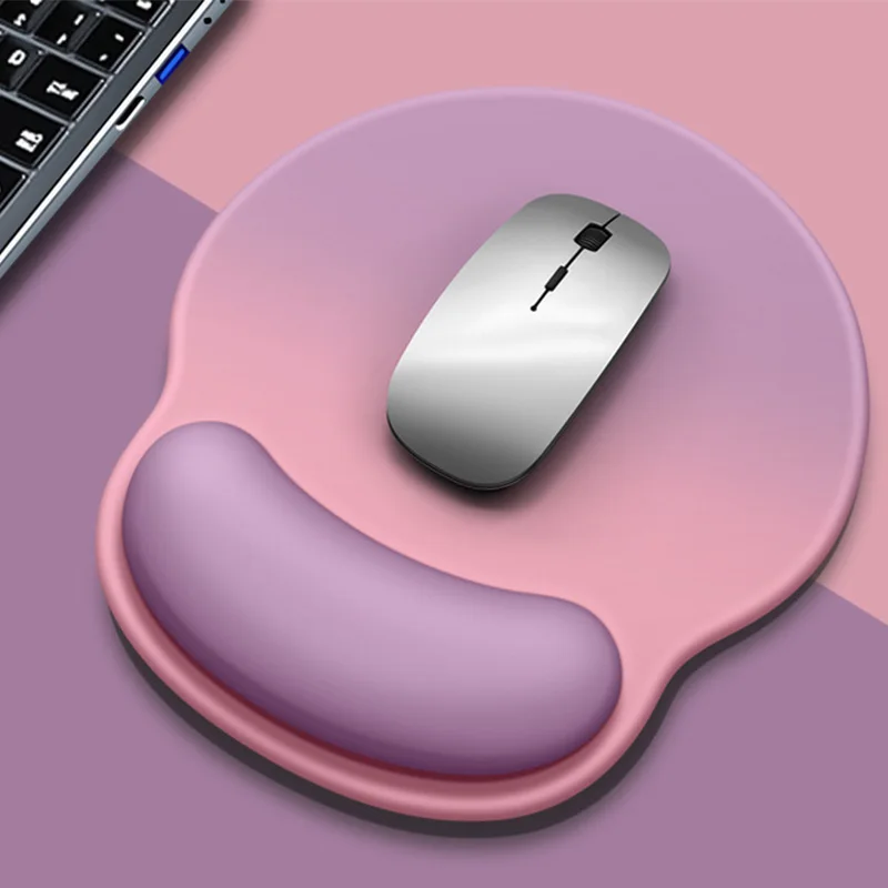 Gradient Mouse Pad Wrist Support Pad Mouse Computer Memory Foam Wrist Protection Pad Simple Silicone Mouse Pad