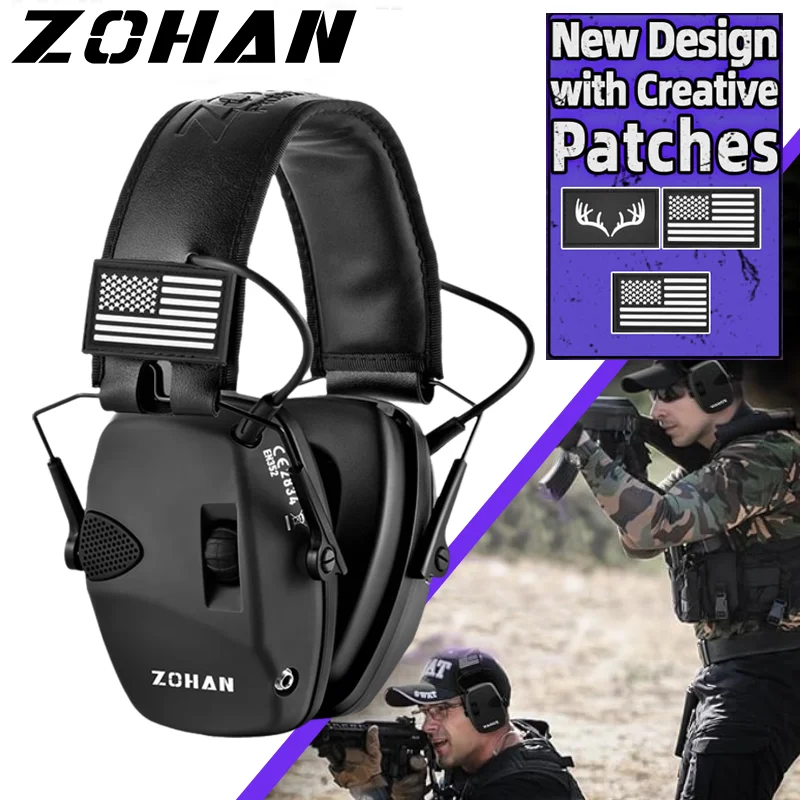 

ZOHAN тактические электронные наушники для стрельбы и охоты NRR 25 дБ шумоподавление защита ушей 4X наушники с усилением звука