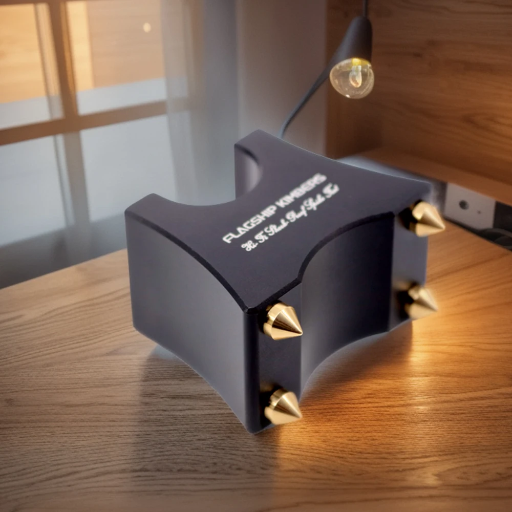 500KG Load Capacity HiFi Isolation Feet Aluminum Alloy Brass Shock Absorber Spikes 4Pcs Two Sizes for Speaker Amplifier Stand