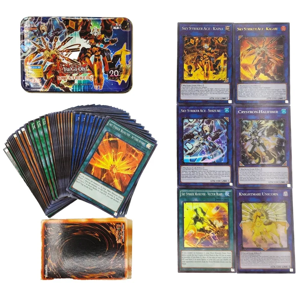 بطاقة تجميع لعبة Yu Gi Oh مع صندوق قصدير ، سطح إنجليزي ، TCG مجسم ، ذهبي ، تنين أبيض ، Dartz