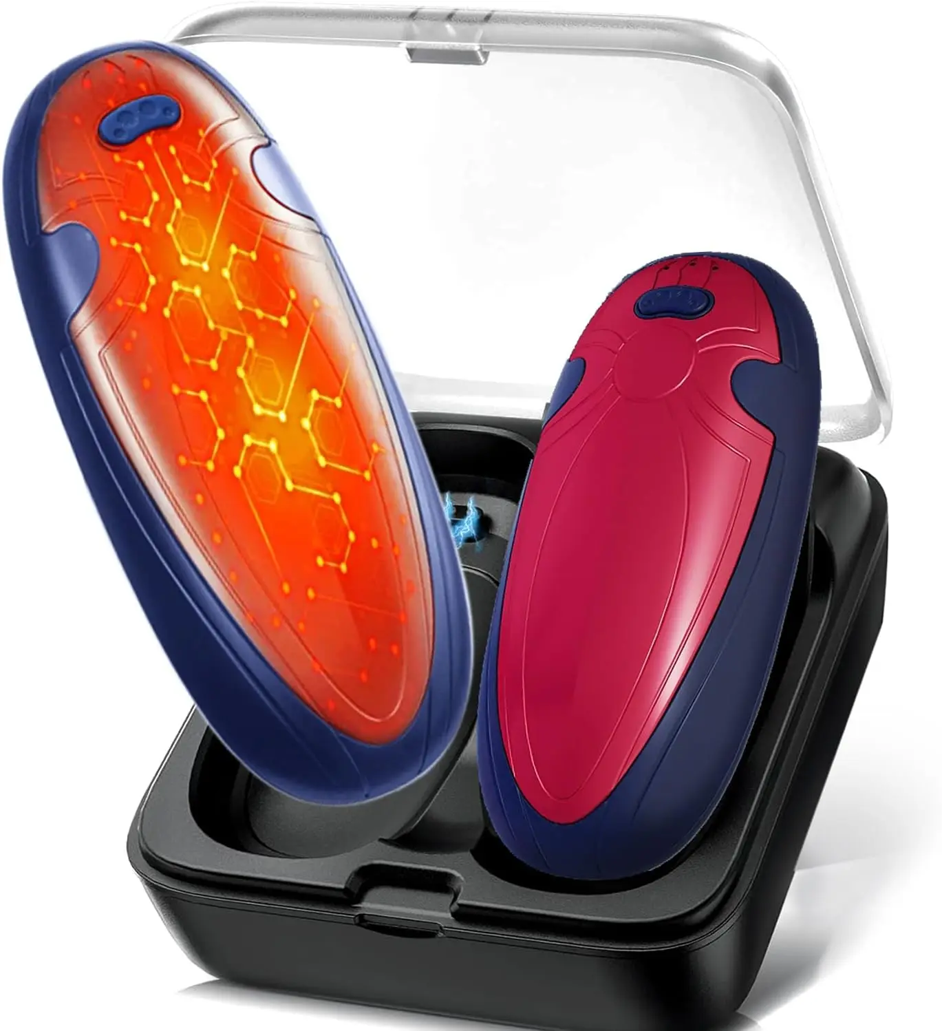 

Rechargeable Hand Warmers 2 Pack with Charging Case, 14000mAh Electric Heater for Outdoor Camping Ski