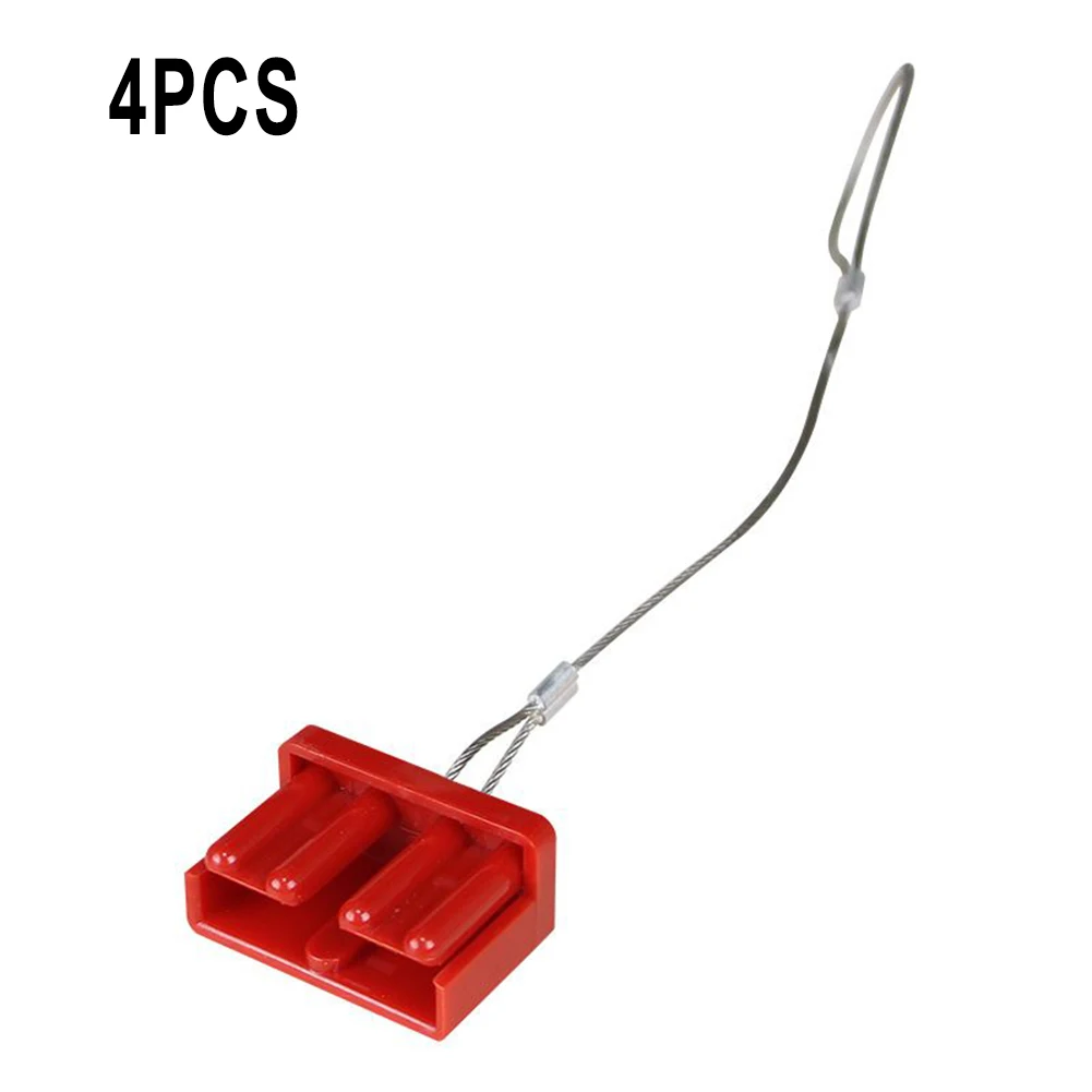 4PCS Battery Connector Protective Cover for Caravan Socket Type 2P Rectangular Shape 600V Low Frequency Operation