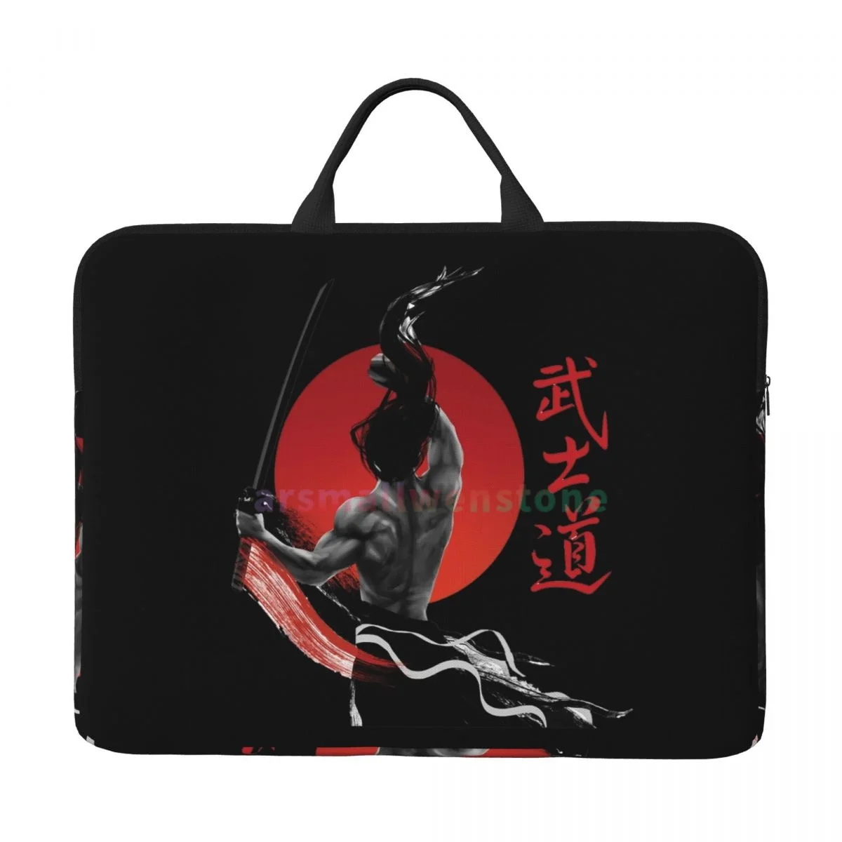 Japan Samurai Spirit Laptop Bag Computer Bag Office Business Travel 14 Inch Water Resistant Large Laptop Case