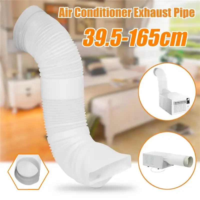 160mm Diameter 39.5-165CM Flexible Air Conditioner Exhaust Hose Vent Tube Pipe