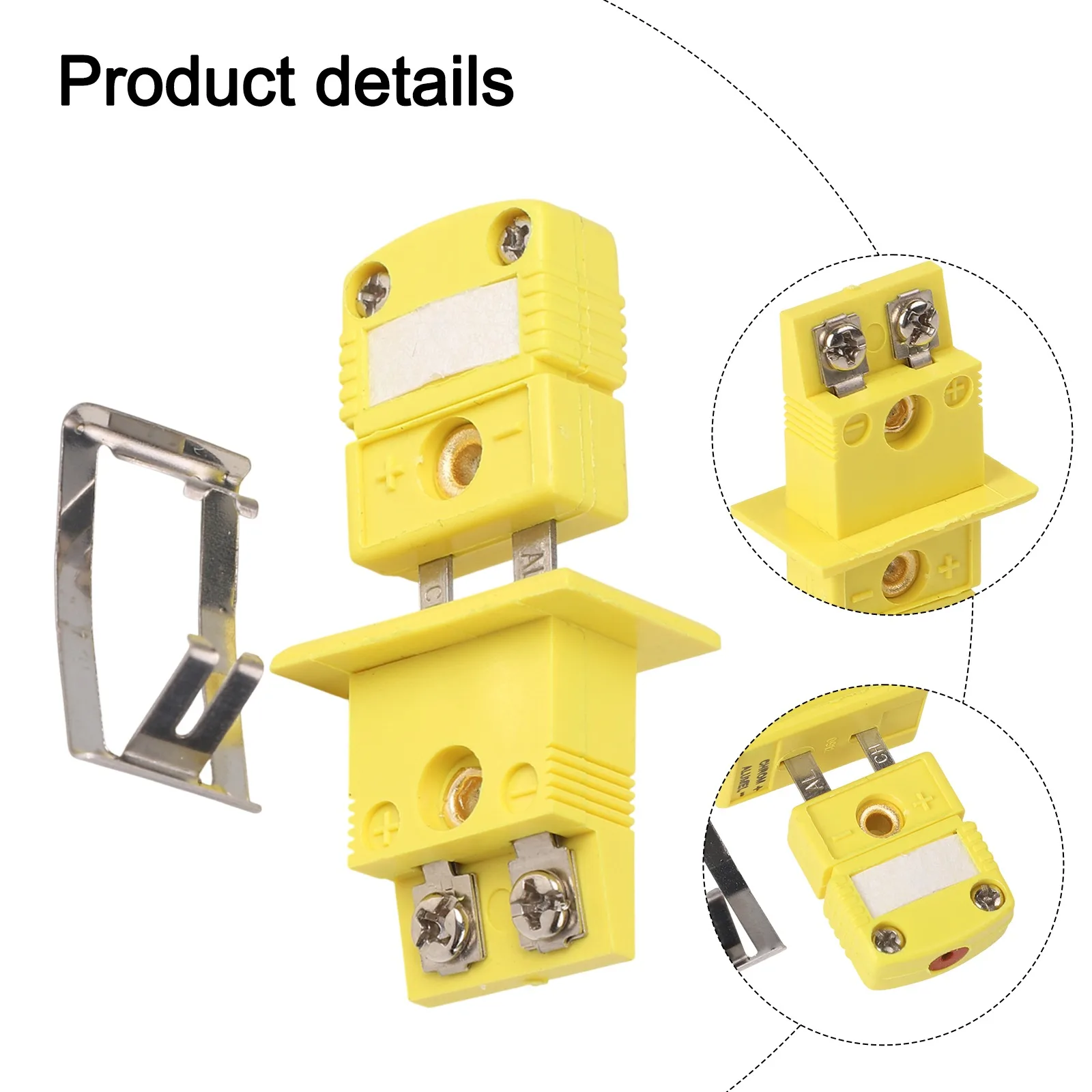 K-type Panel Mount Connector Thermocouple Miniature Socket Panel Mount Connector Electrical Equipment Supplies