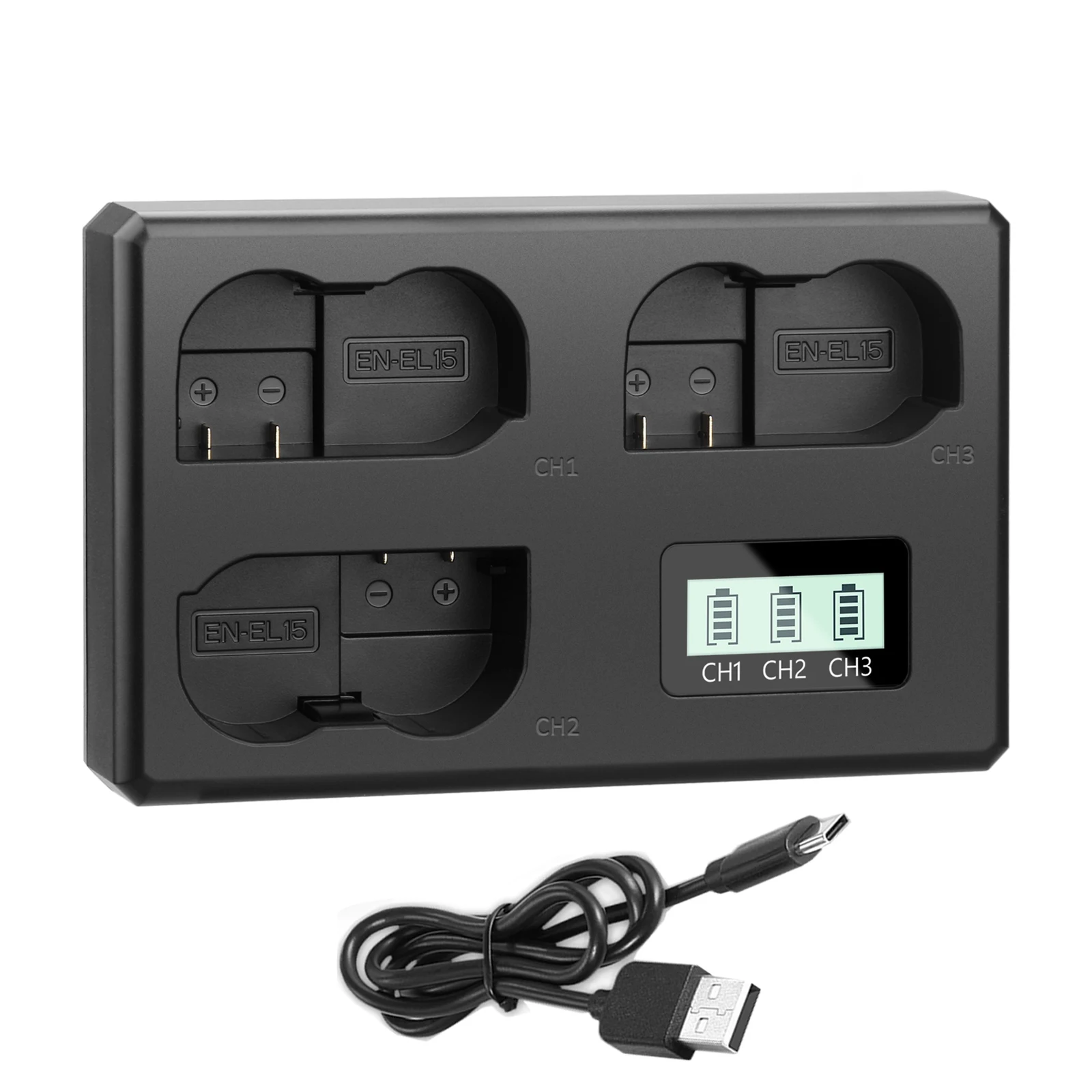 2850mAh EN-EL15C EN-EL15 batterij USB-C camerabatterij voor Nikon Zf, Z8 Z7, Z6, Z7 II, Z6 II, Z5, D850, D810, D810A