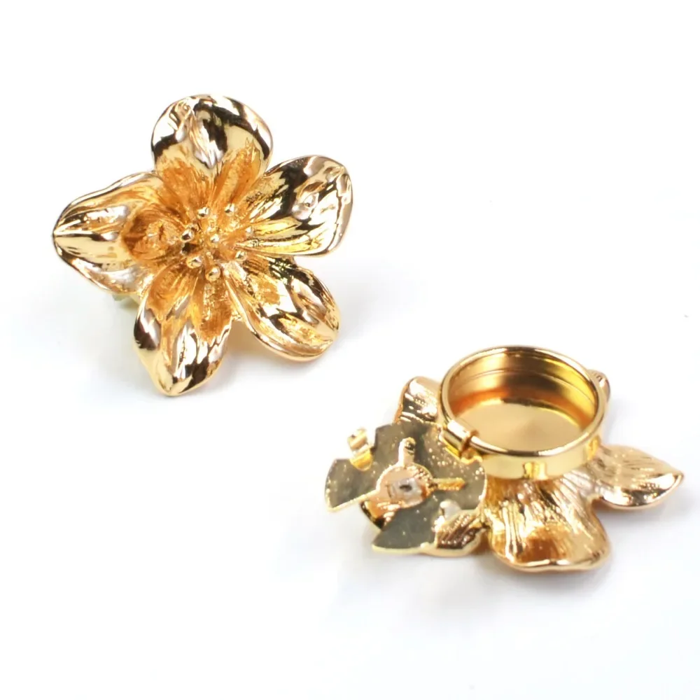 2 قطعة أغطية أزرار الموضة أزرار أكمام القميص للنساء زهرة طوق أزرار مقاطع اكسسوارات المجوهرات الزخرفية