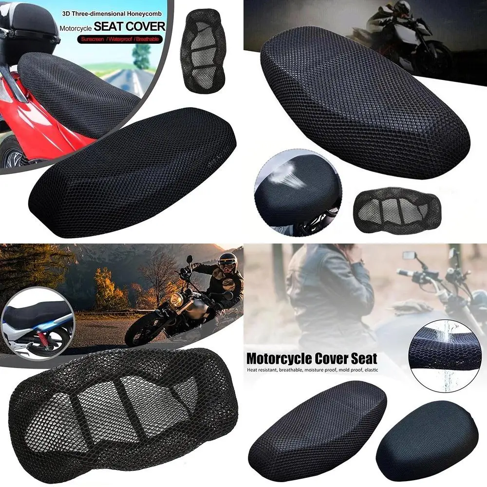 Motorcycle Bicycle Electric Bike Seat Cushion Cover Non-slip Heat Insulation Breathable Comfortable All Seasons Cushion Cover