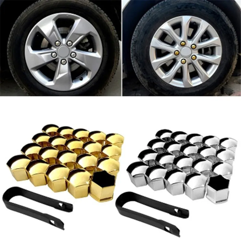 20pcs 17mm Wheel Nut Bolt Head Cover Cap Head Cover Cap Wheel Nut Bolt Head Cover Cap Tire Wheel Screw Bolts Car Parts