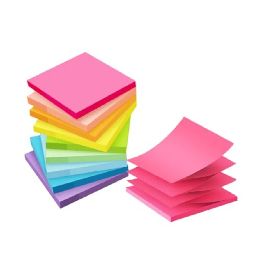 

9 Pack Pop Up Sticky Notes Refill, 3x3 in Popup Notepads, Accordion Stickies Super Sticking Power, Office School Memo Note Pads