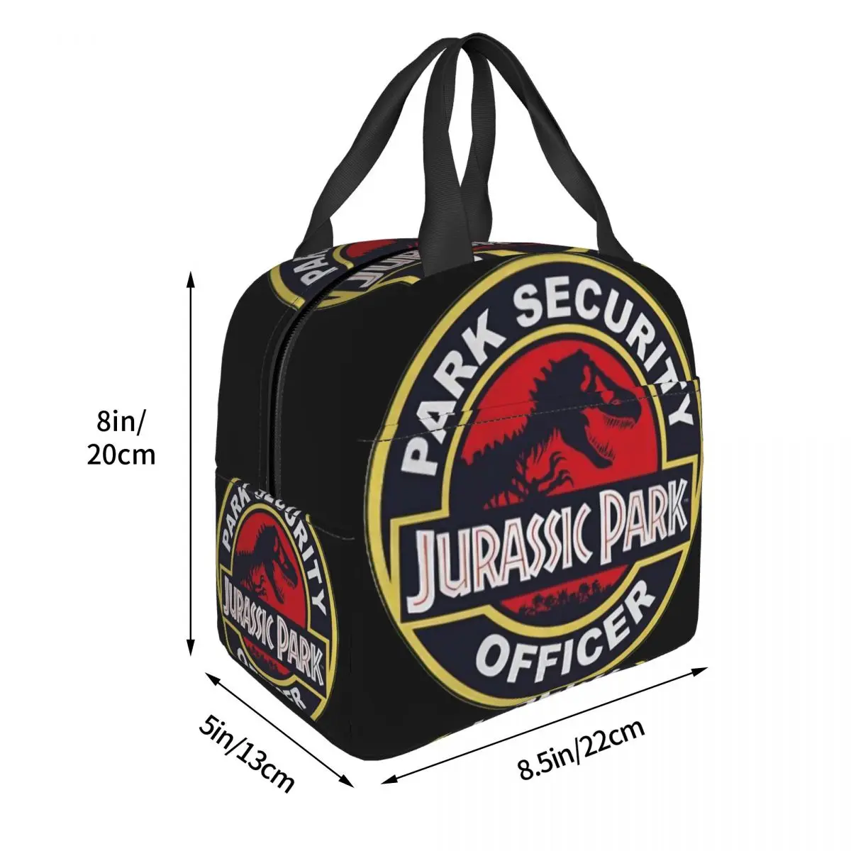 Jurassic Park Tapijt Park Security Officer Lunchtas Unisex Draagbare Koeler Geïsoleerde Lunchbox Food Bento Box