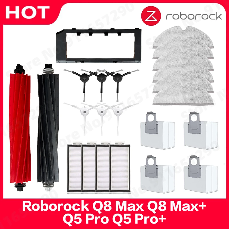 

Roborock Q8 Max Q8 Max+ Q5 Pro Q5 Pro+ Replacement Spare Parts Main Side Brush Hepa Filter Mop Dust Bag Accessories