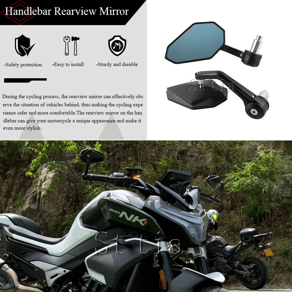 Für CFMOTO 800NK 250NK 150NK 650NK 400NK 450NK 250CL 450CL 300SR Motorrad Bar End Spiegel 7/8 "22mm Motorrad Lenker Spiegel