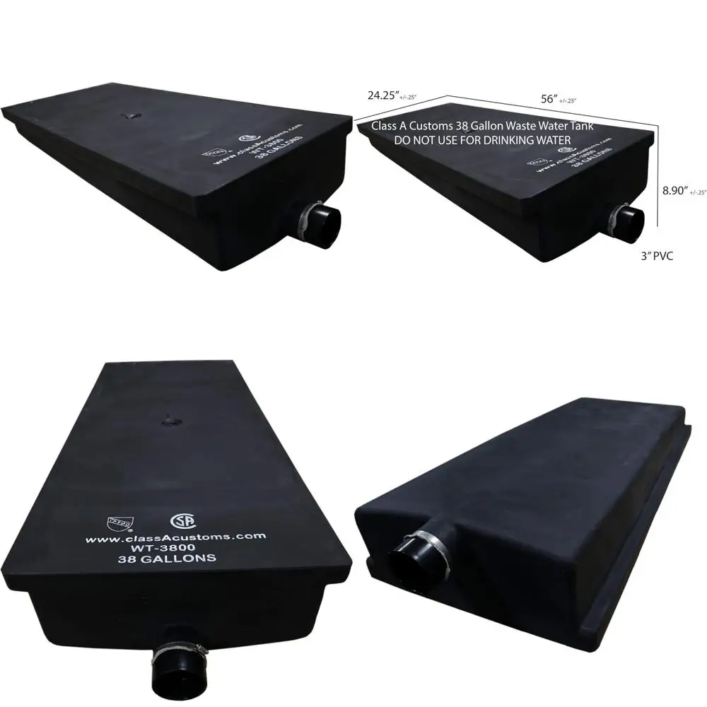 Tanque de residuos RV Tanque de almacenamiento de agua negro de 38 galones WT-3800