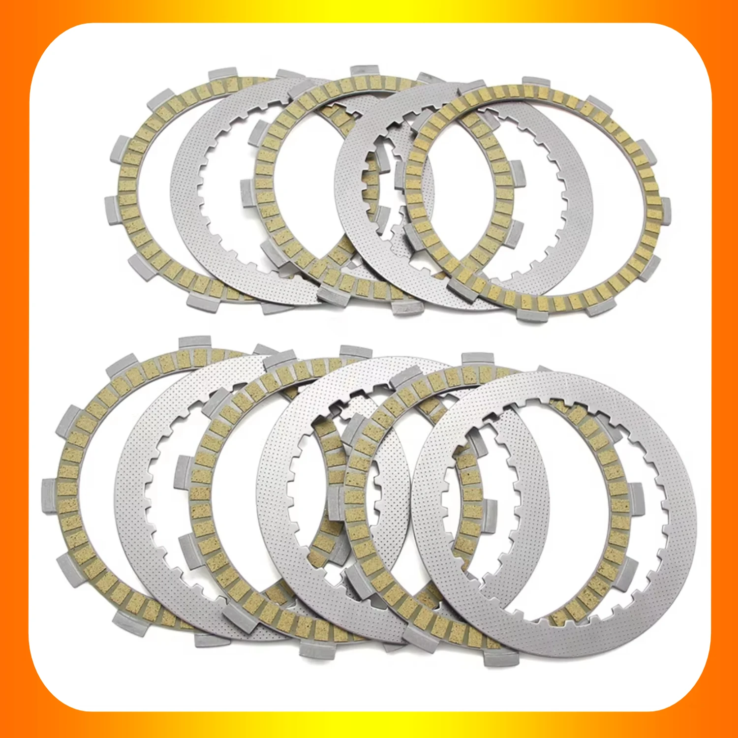 Dirt Bike Clutch Friction Steel Plates Kit For Suzuki DR500 X/Z/D DR500R DR500S Off‑road Motorcycle Clutch Disc Repair Accessory