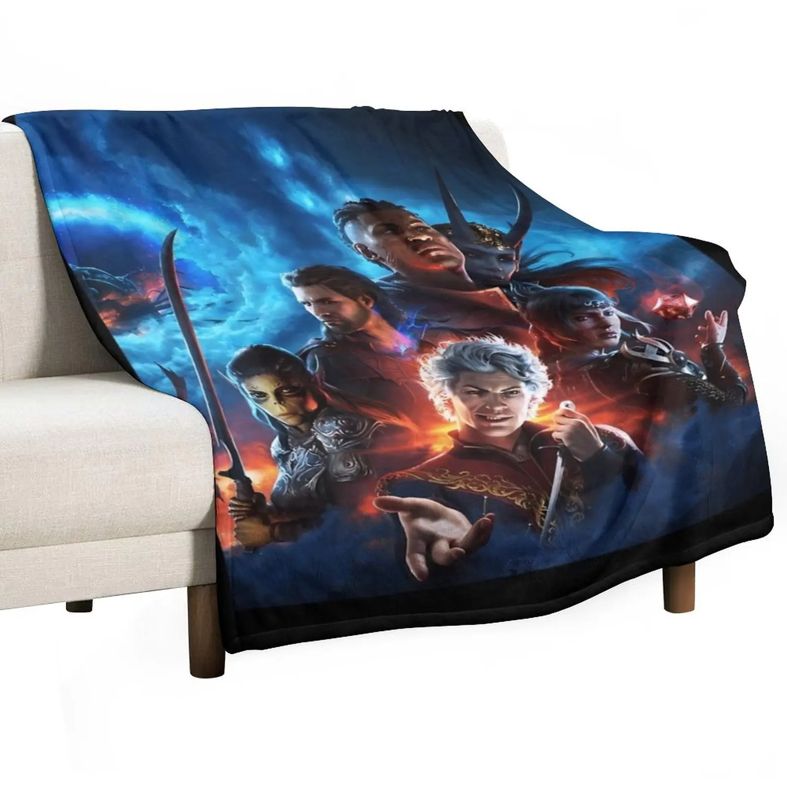 

Balders Gate 3 Characters Throw Blanket Designers For Decorative Sofa Soft Beds Luxury St Blankets