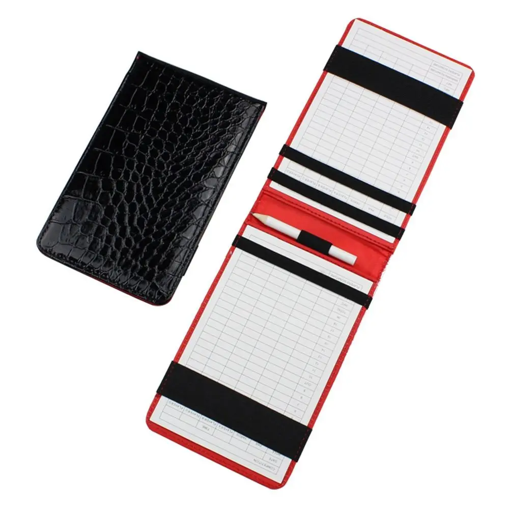 PU Leather Golf Score Book Scorecard Holder Golf Score Pocketbook Scoring Golf Accessories