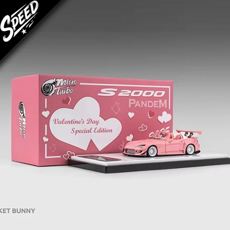 

MT In Stock 1:64 Pandem S2000 S2K Metallic Pink Valentine's Day Special Diecast Diorama Car Model Toys MicroTurbo