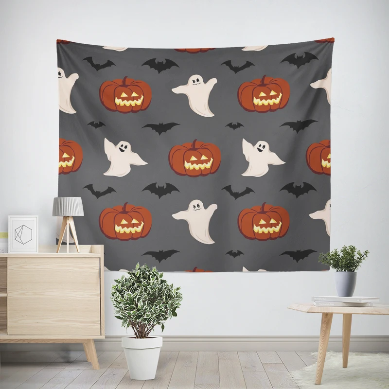 Tapiz de pared de tela grande para decoración del hogar, decoración moderna para habitación, arte estético para dormitorio, Halloween, Otoño, divertido