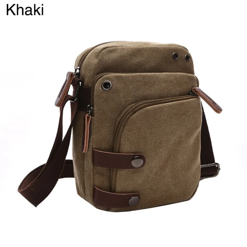 Casual Men's Canvas Shoulder Bag Vintage Sling Bag Travel Crossbody Bags Messenger Bag