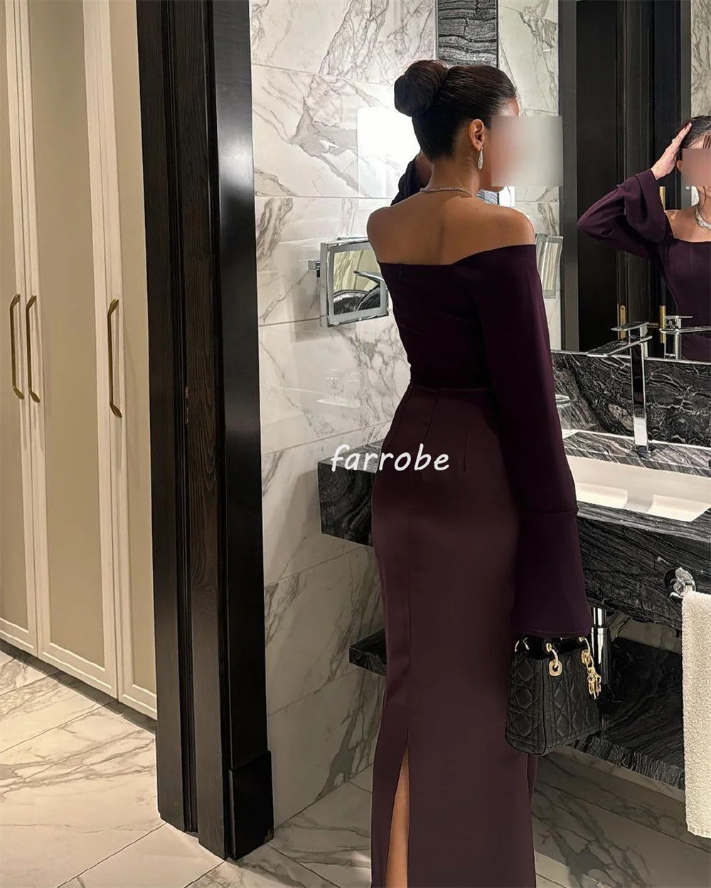 Customized Fashion Sizes Available Pleat Draped Straight Off-the-shoulder Midi Dresses Bespoke Occasion Dresses High Quality Exq