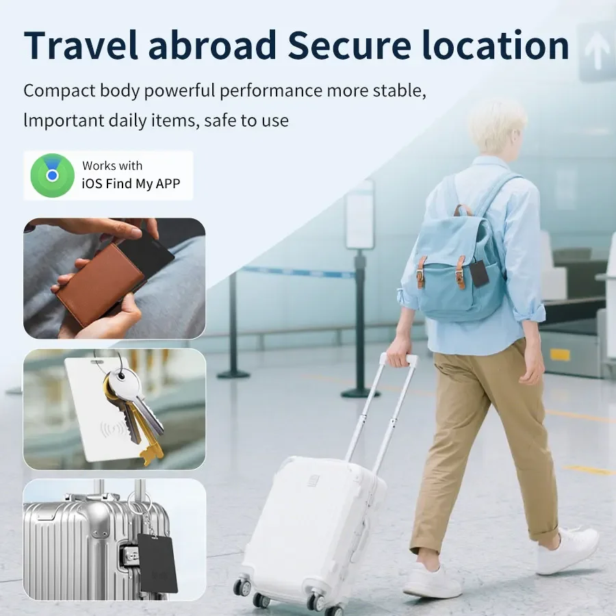 GPS محدد العلامة الذكية الصغيرة بلوتوث مكافحة فقدان GPS بطاقة التتبع شحن لاسلكي آيفون IOS العثور على تطبيقي محفظة الهاتف المقتفي