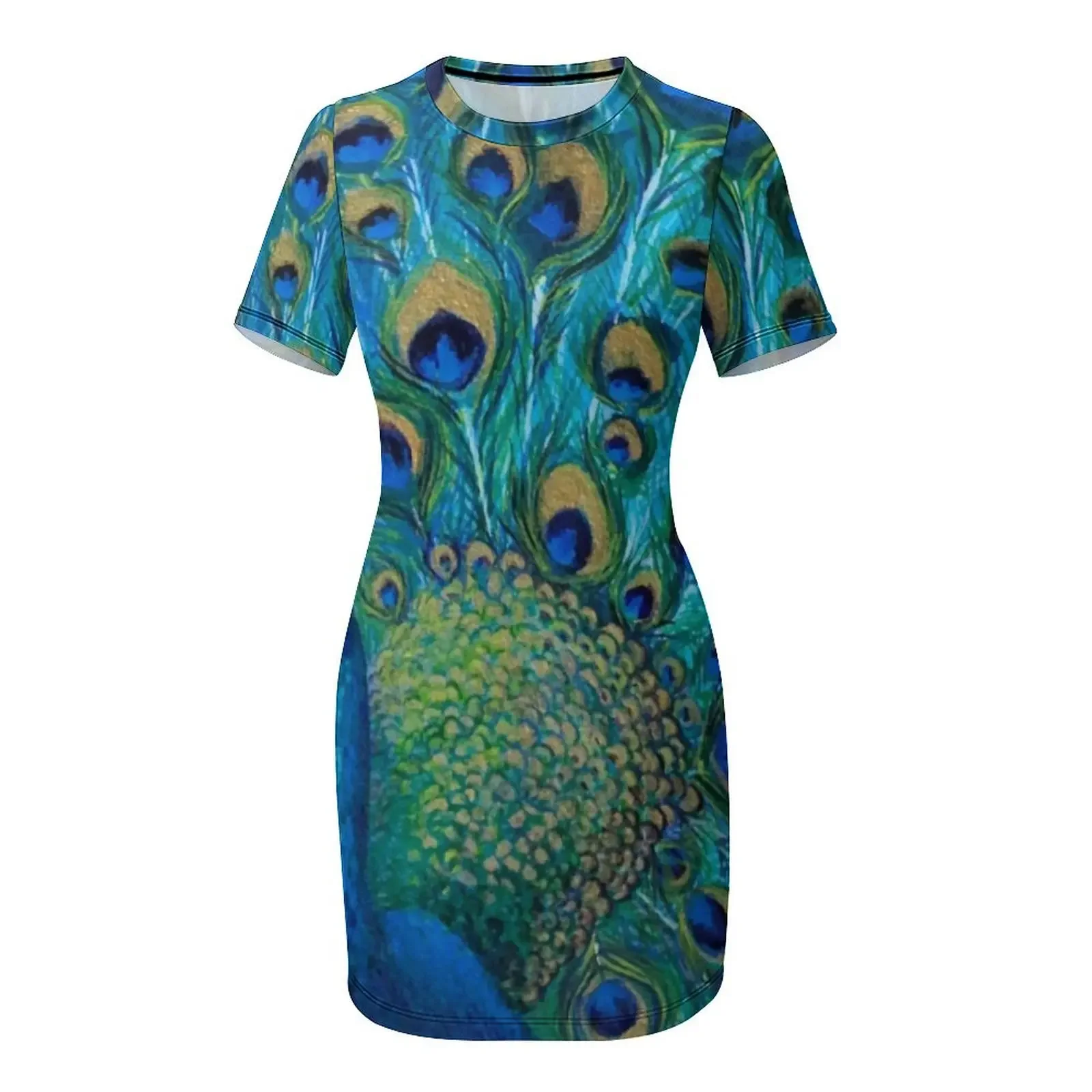 Peacock Full Glory 2 Short-Sleeved Dress Dress woman summer dresses womens 2025 cocktail dresses prom dress 2025