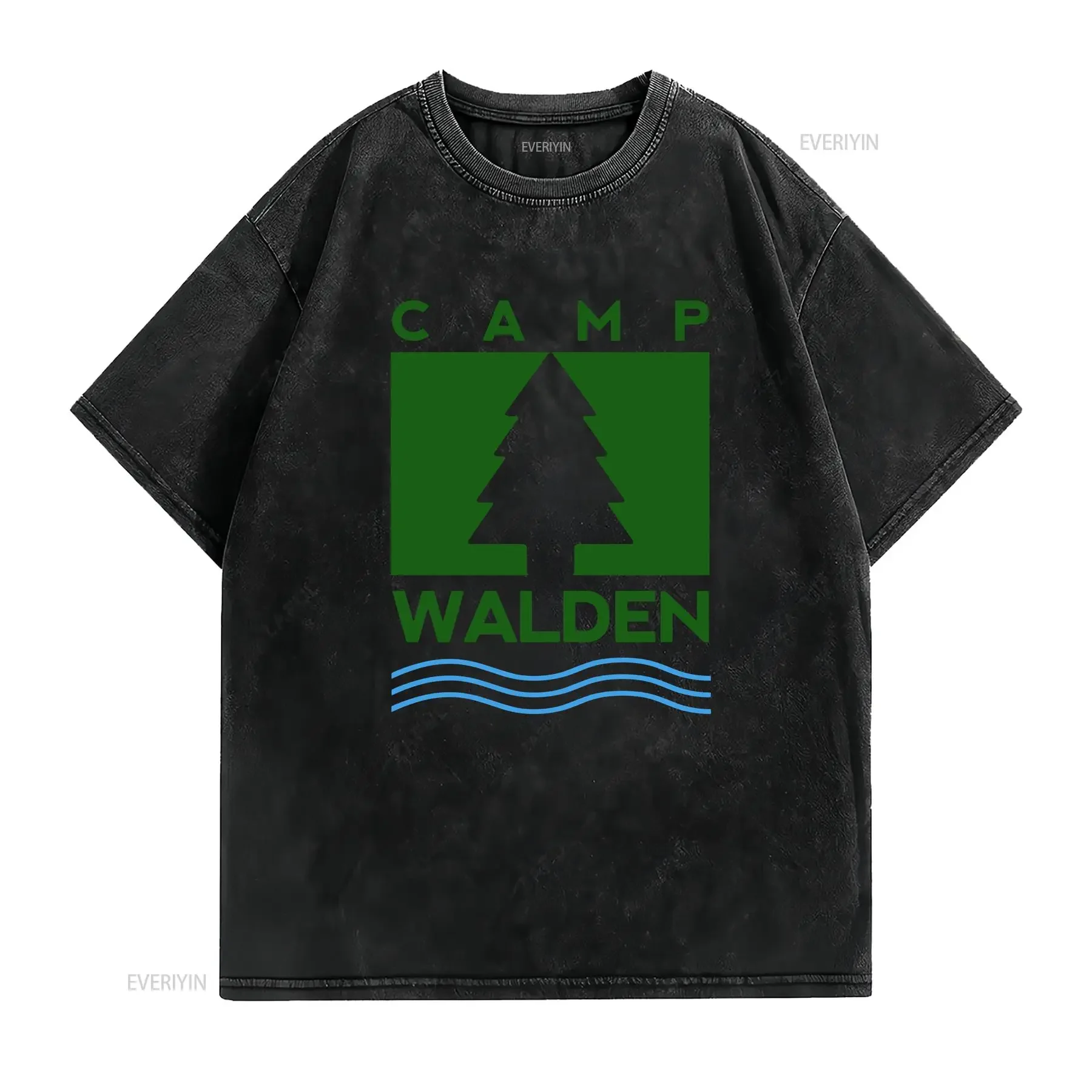 Camp Walden Ringer T Shirt Parent Trap Summer Short Sleve S 2XL vintage Washed Breathable homme Stylish Stretched