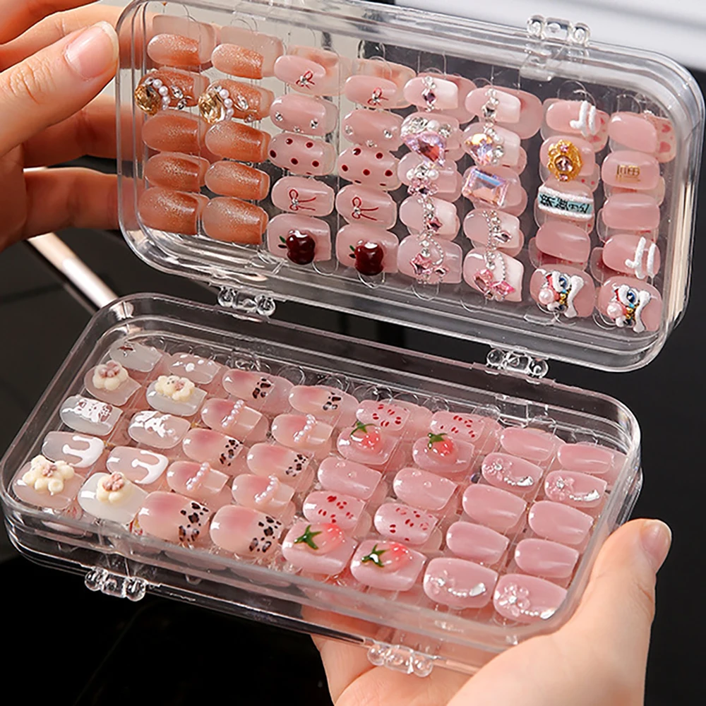 

New type of dispersed storage box for fake nail tips, three-layer transparent acrylic pressed nail storage box