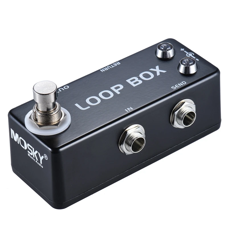 MOSKY Loop Box Mini pedał efektów gitarowych True Bypass Looper trasą wybór procesora efektów gitarowych dla części gitary elektryczne